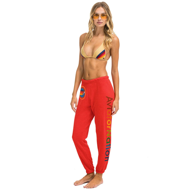 Womens Sweatpants Red NEW