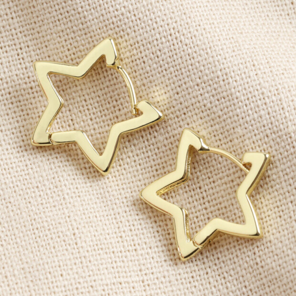 Star Huggie Hoop Earrings