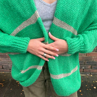 *NEW* Green/Gold Stripe Cardigan