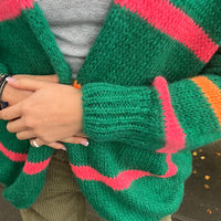 *NEW* Green Colour Stripe Cardigan