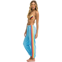 5 Stripe Sweatpants Sky/Neon Rainbow