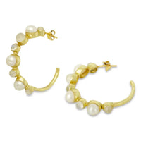 Linden Hoop Earrings White