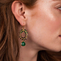 Talia Dark Green Earrings