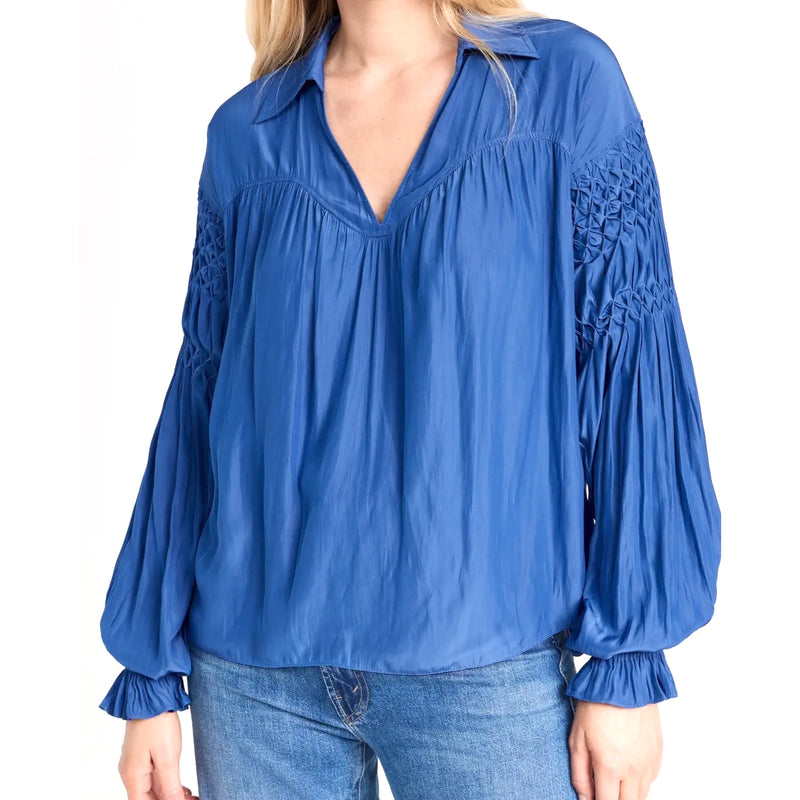 Scarlett Blouse True Blue