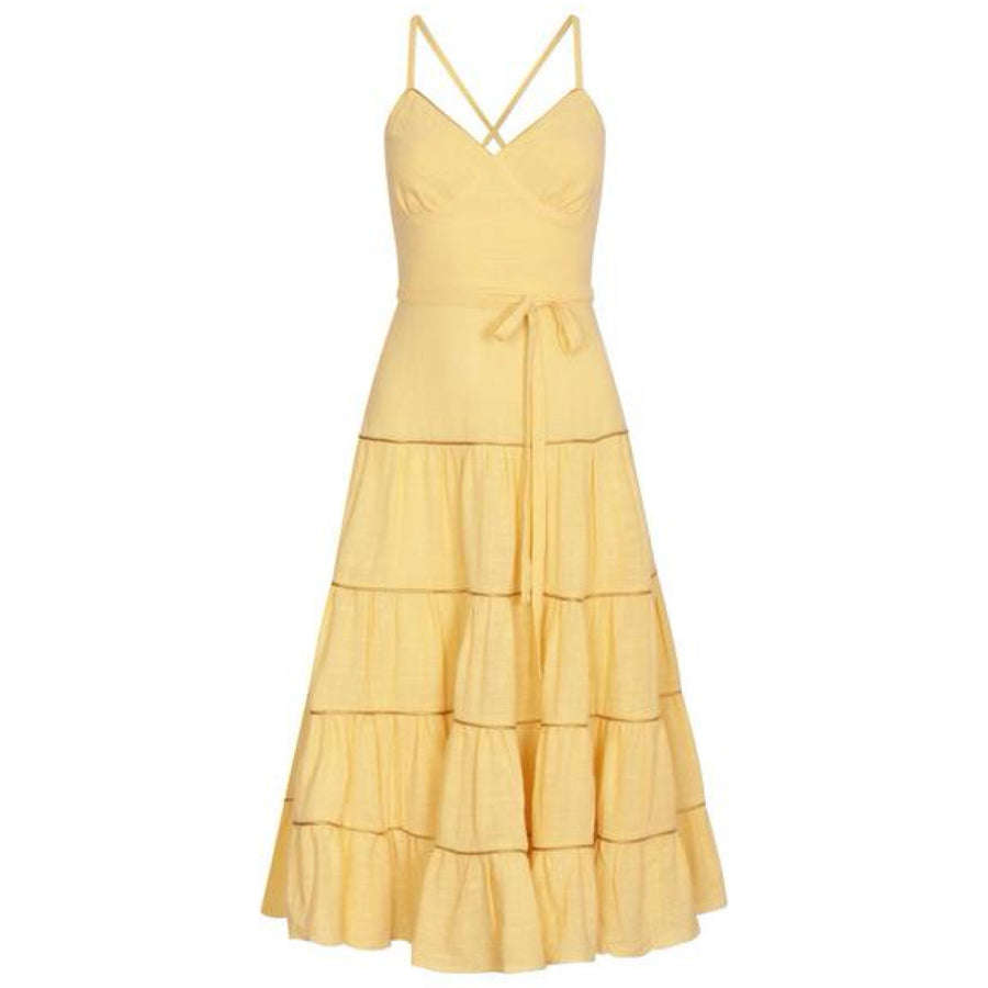 The West Village X-Back Dress Yellow