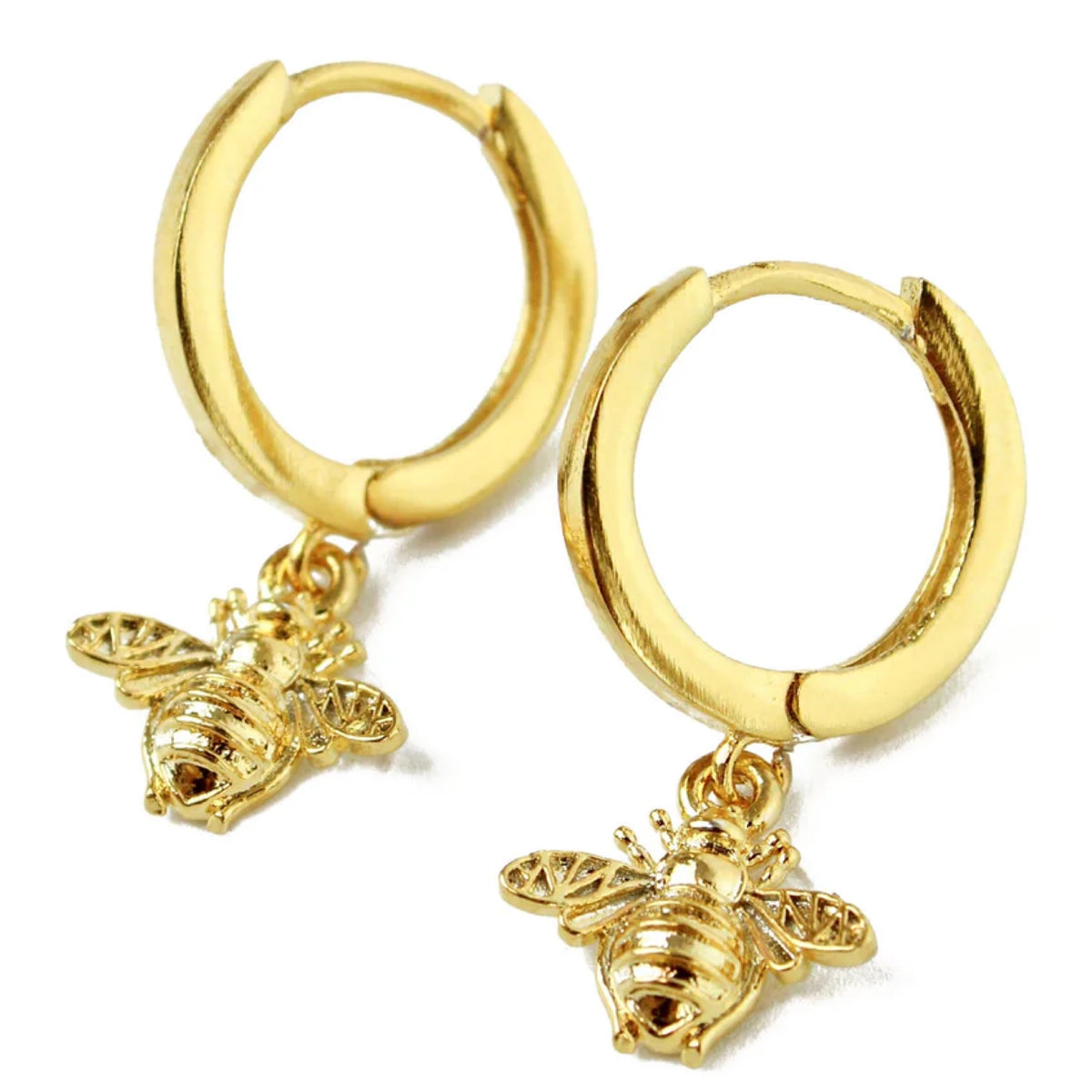 Bee Huggie Hoop Earrings