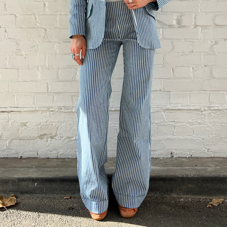 The West Village Wide Leg Pant Mid Denim