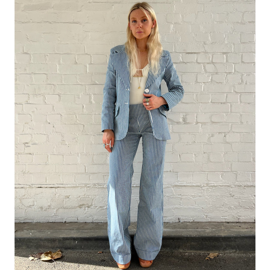 The West Village Susan Mid Denim Stripe