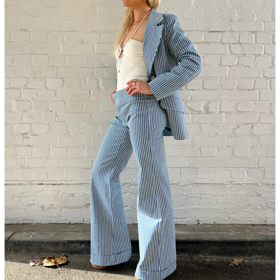 The West Village Wide Leg Pant Mid Denim