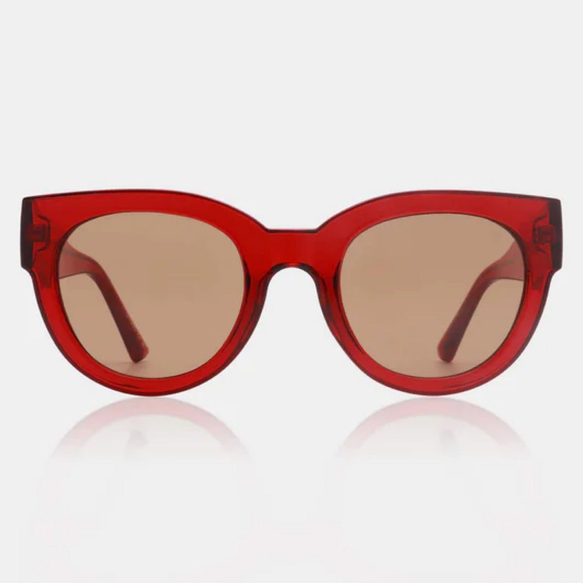 Lilly Red Transparent Sunglasses