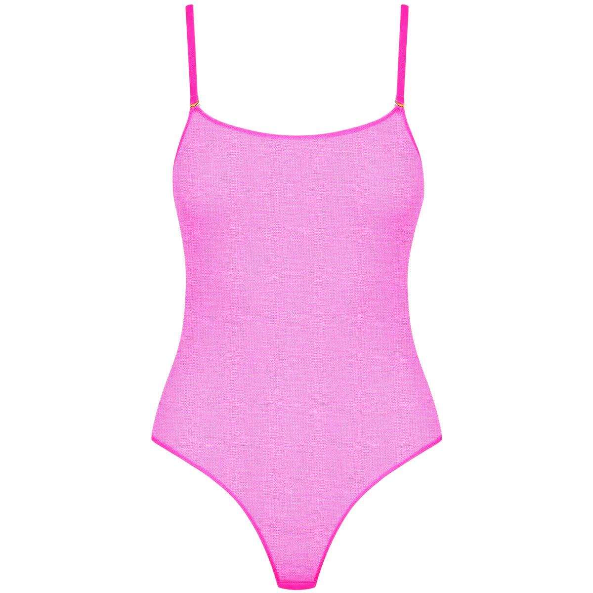 Spaghetti Strap Bodysuit Hot Pink