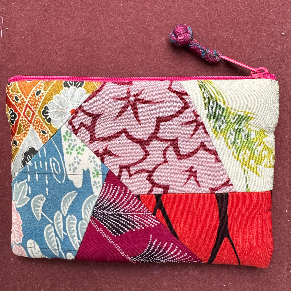 Kimono fabric purse