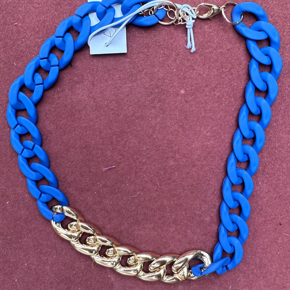 Tilley & Grace Royal Blue Chainlink Necklace