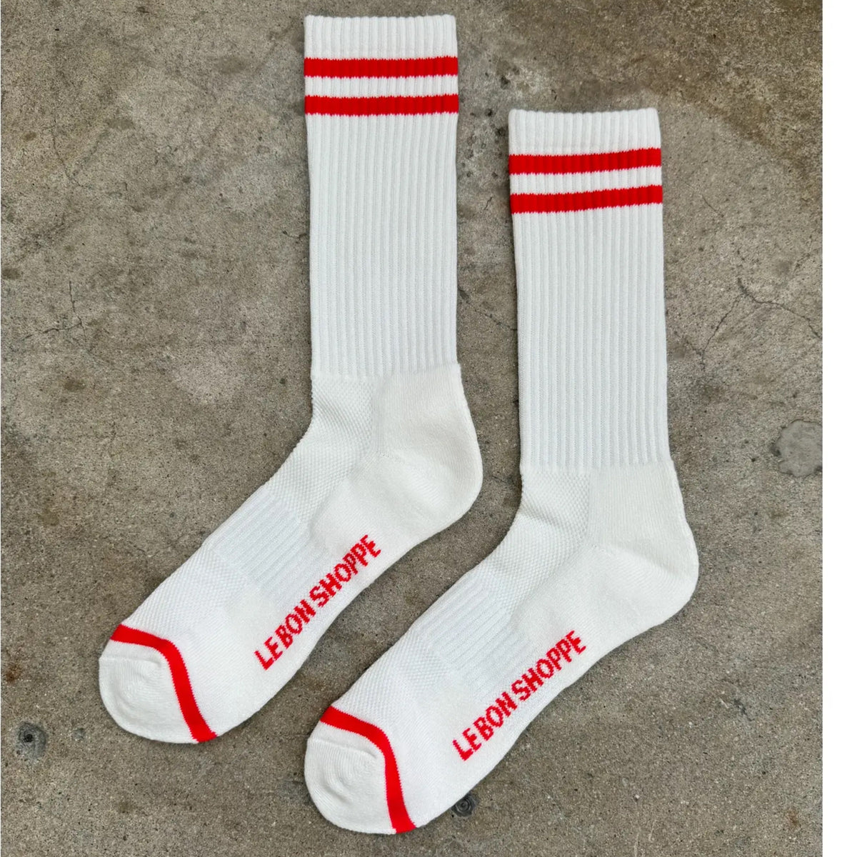 Extended Boyfriend Socks White