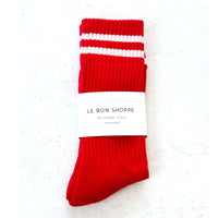 Extended Boyfriend Socks Red