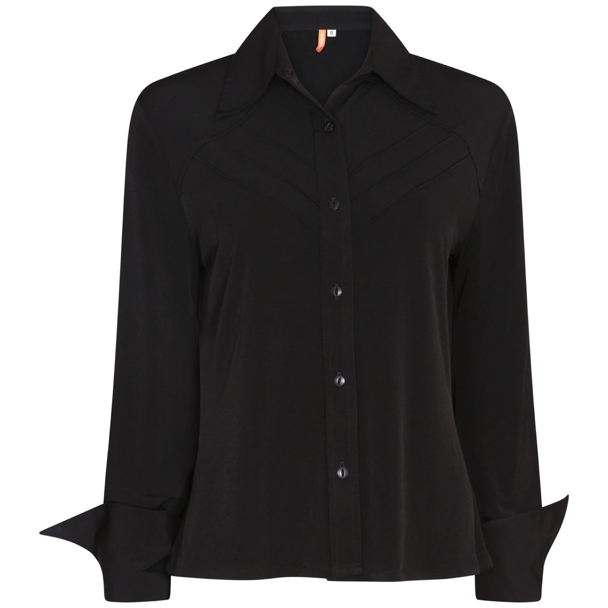 Pintuck Shirt Black