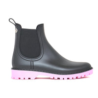 Rain Boots Druppel Black Pink