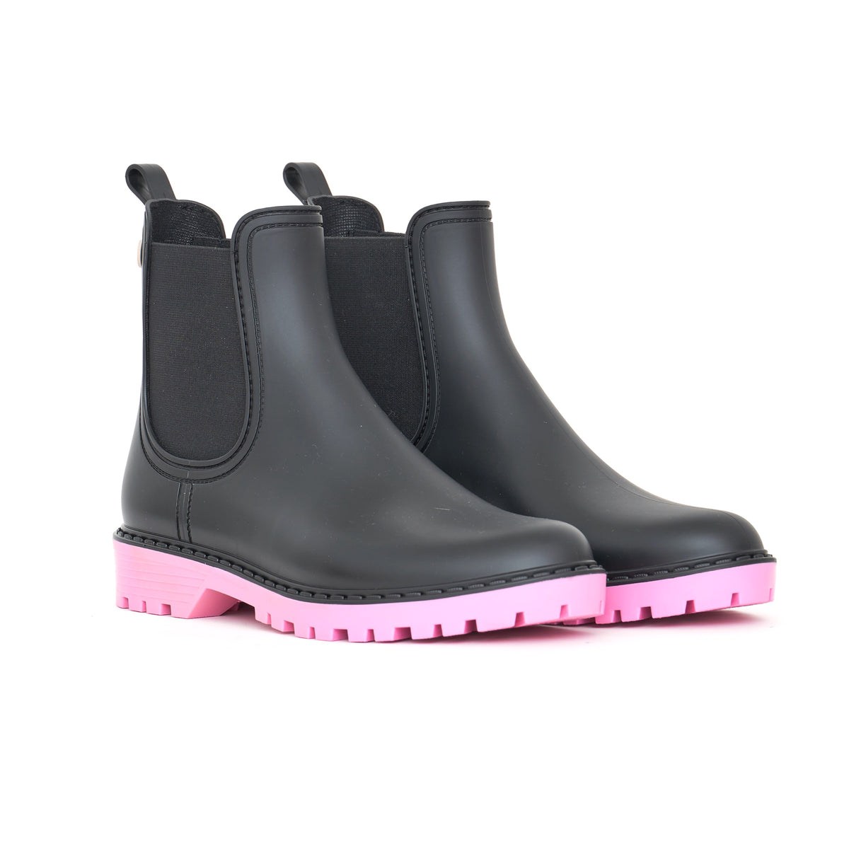 Rain Boots Druppel Black Pink