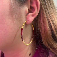 Dore Sangria Large Camiri Hoops