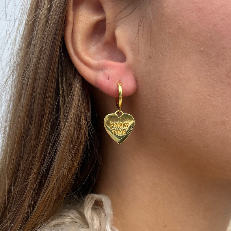 *NEW* Heart Drop Huggie Earrings