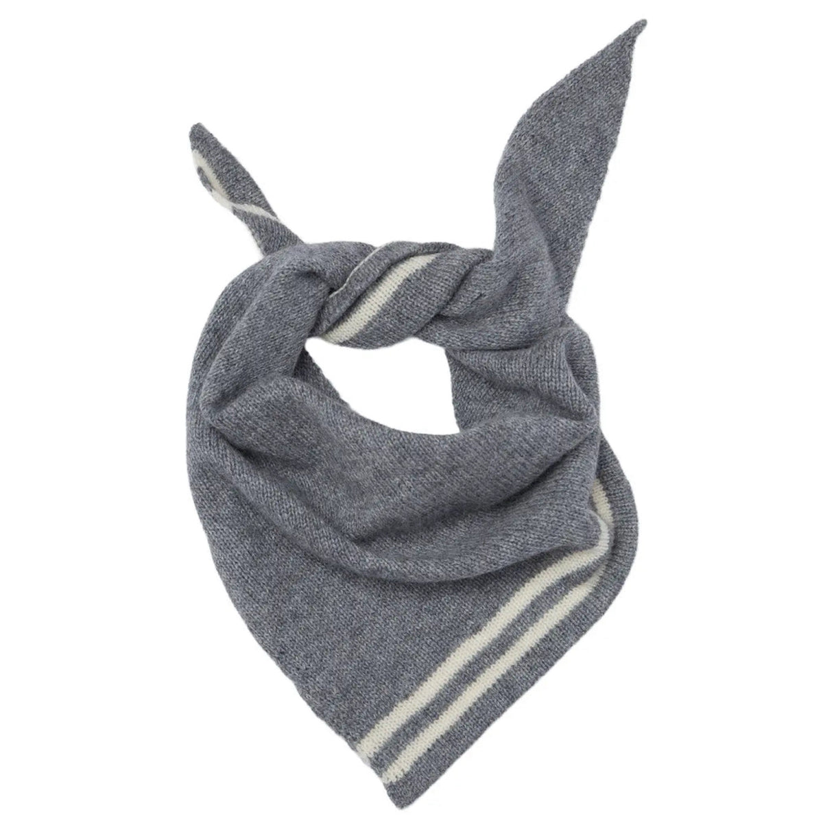 Cashmere Triangle Neckerchief Grey