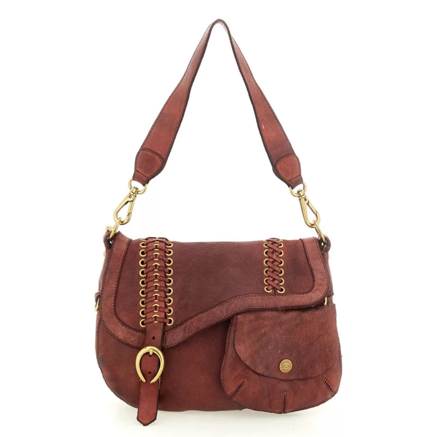 *NEW* Campomaggi Eyelet Shoulder Bag Burgundy