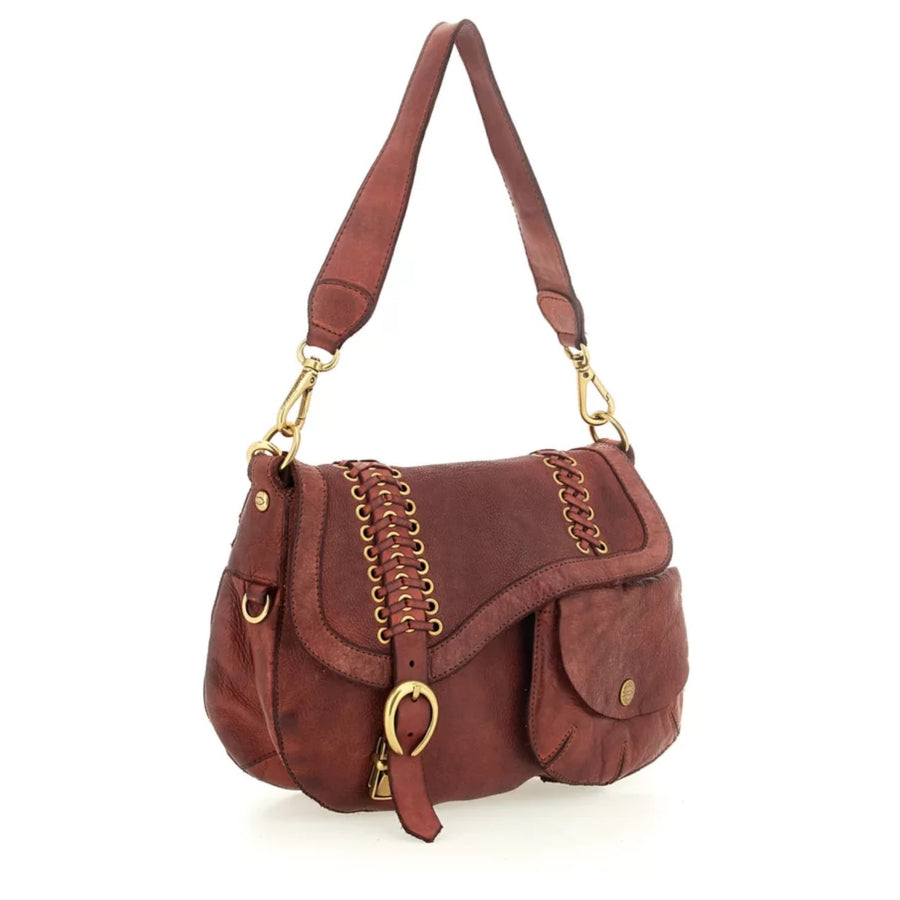 *NEW* Campomaggi Eyelet Shoulder Bag Burgundy