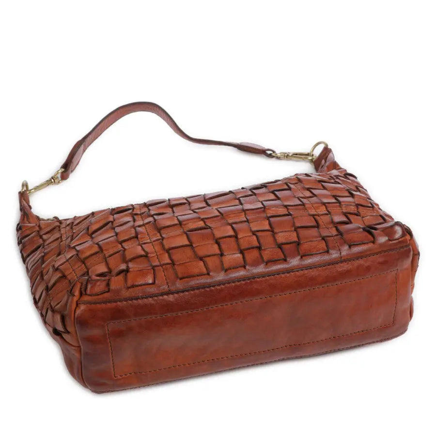 *NEW* Campomaggi Woven Shoulder Bag Brown