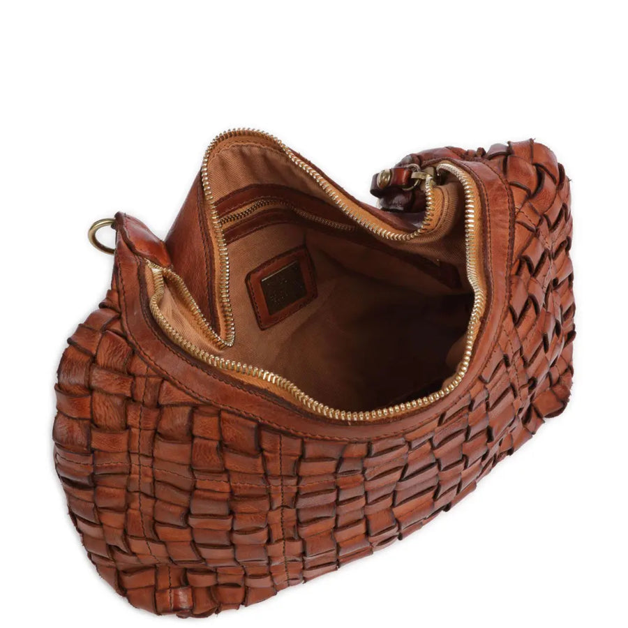 *NEW* Campomaggi Woven Shoulder Bag Brown