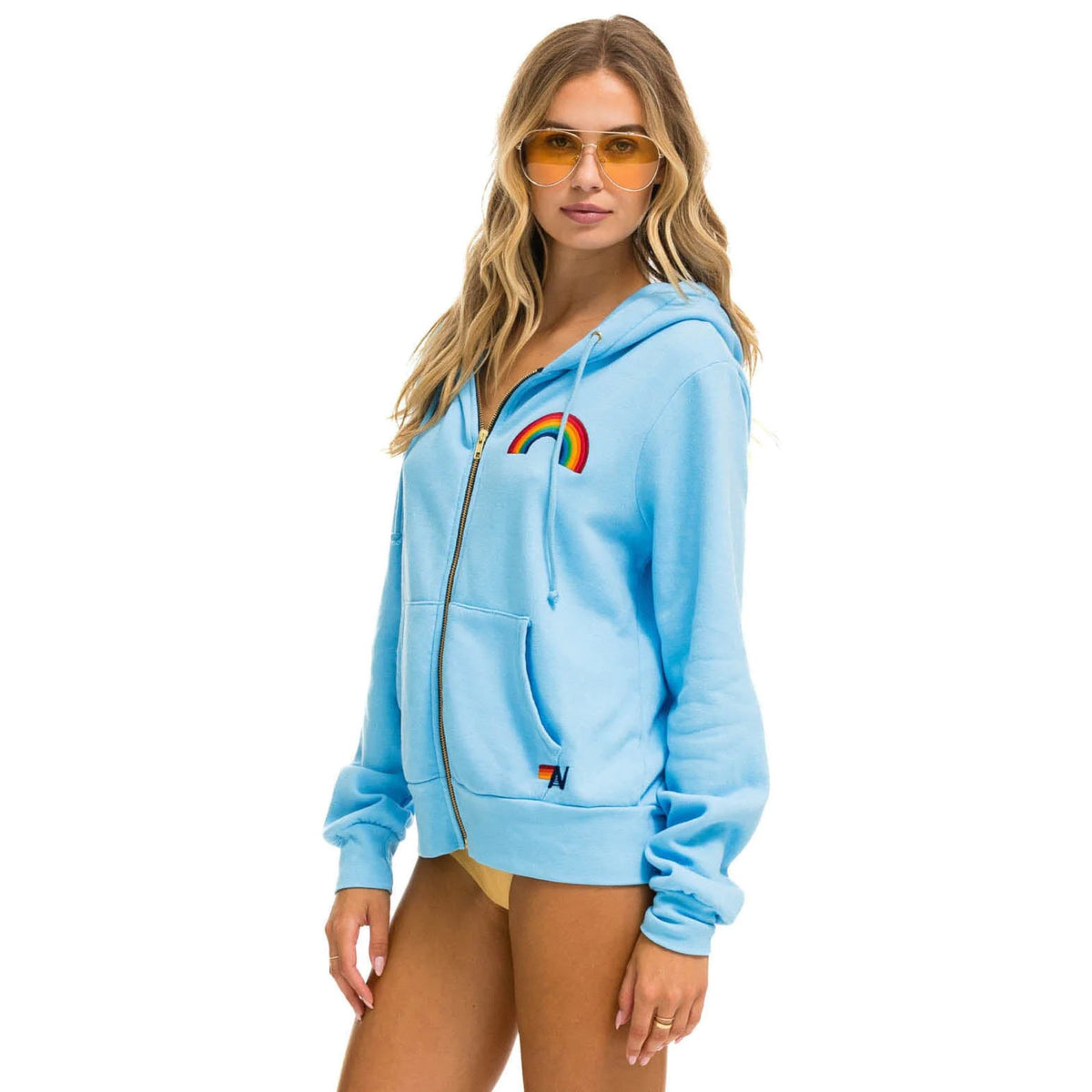 Rainbow Embroidered Sky Hoodie