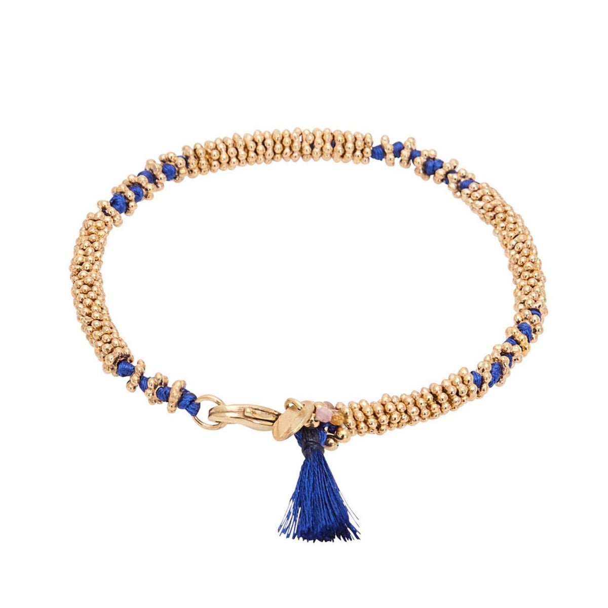 Pom Pom Bracelet Blue