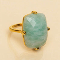 Amazonite Rectangle Ring