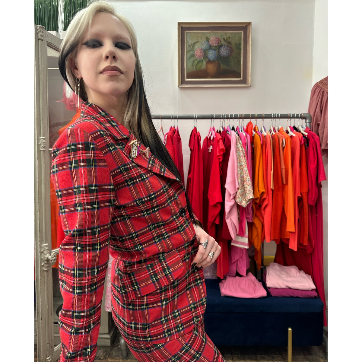 Susan Jacket Red Tartan