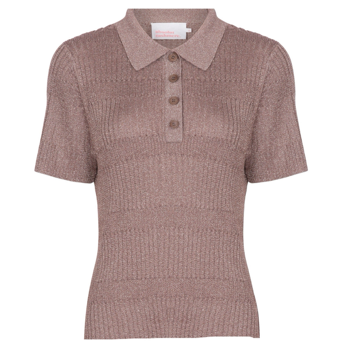 Absolut Gold Glitter Polo Knit