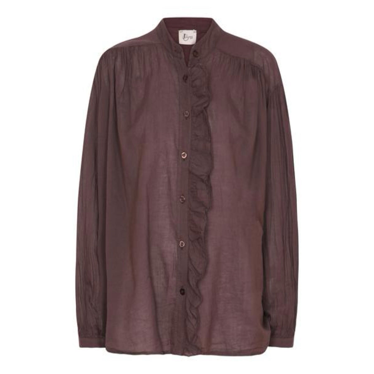 Ruffle L/S Brown