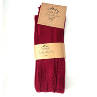 Over The Knee Bordeaux Socks