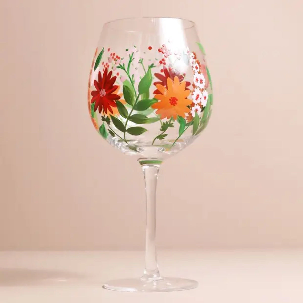 Painted Wildflower Glass