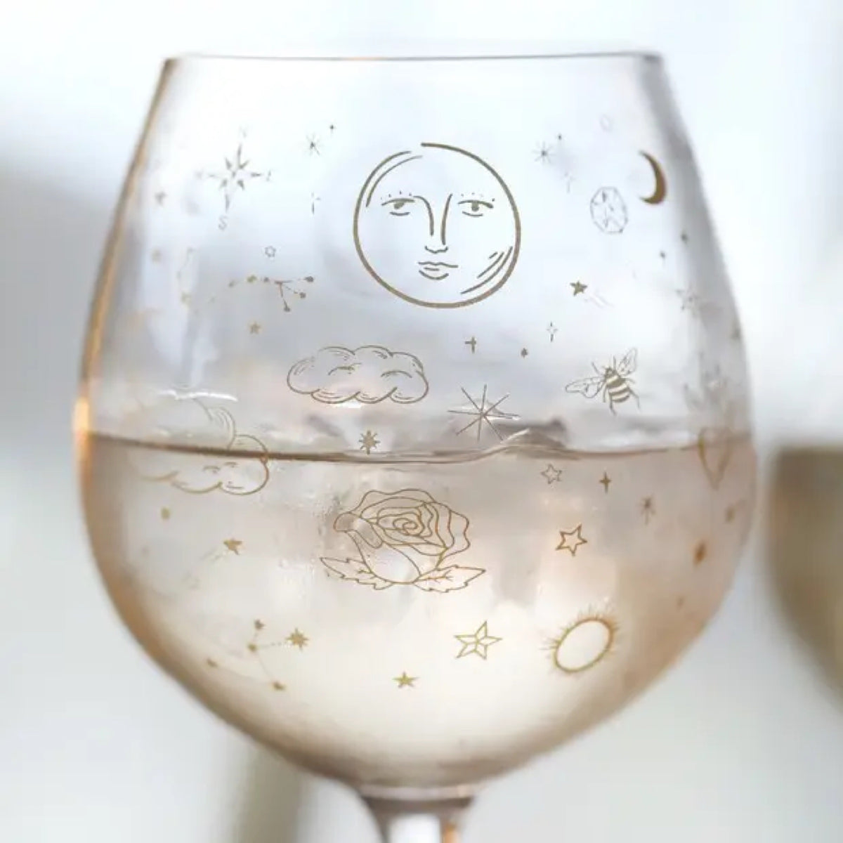 Gold Decorative Balloon Glass