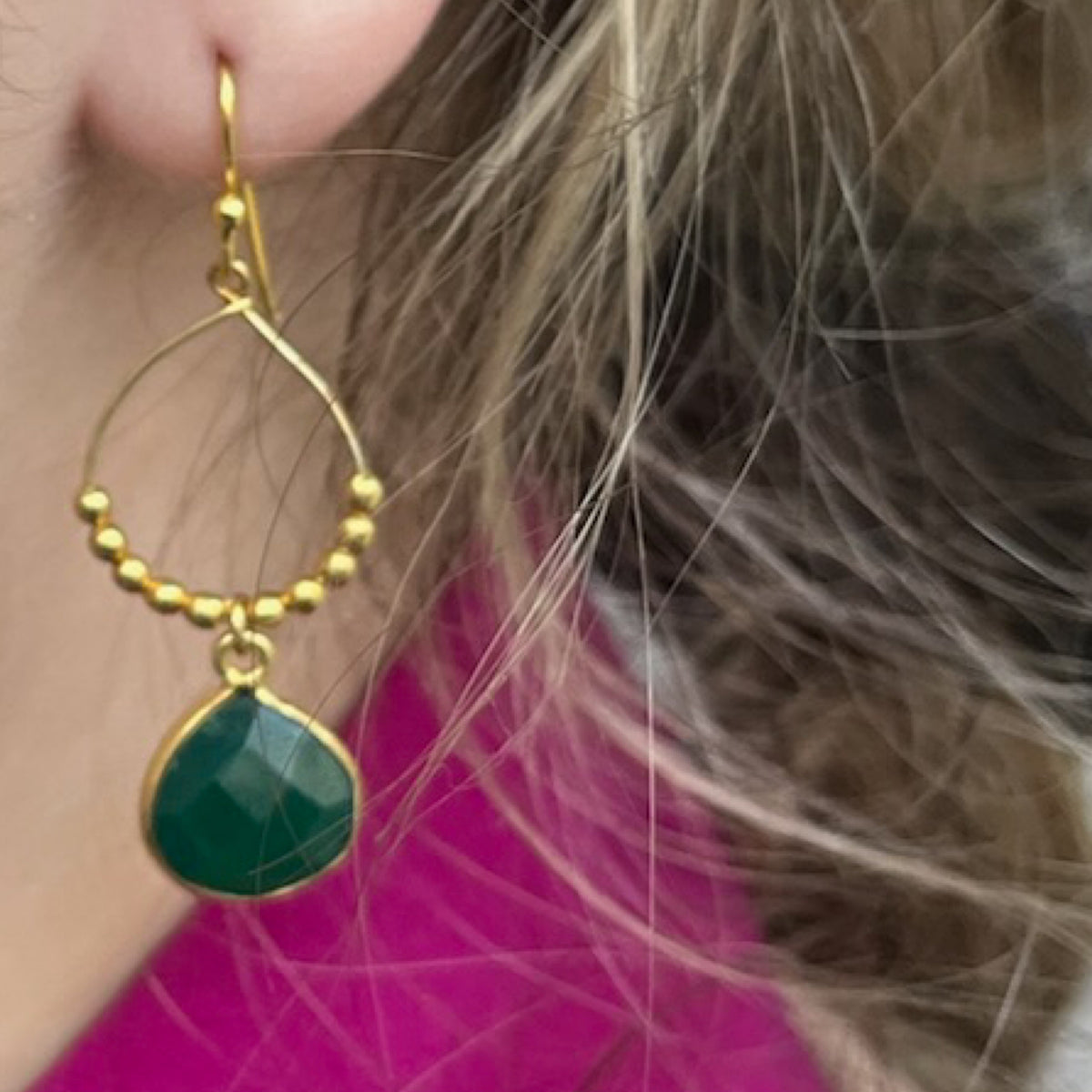 Bay Reef Earrings Dark Green