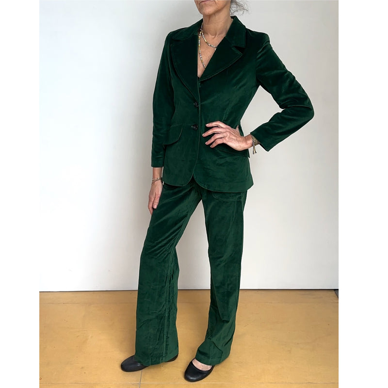 Susan Velvet Jacket Green