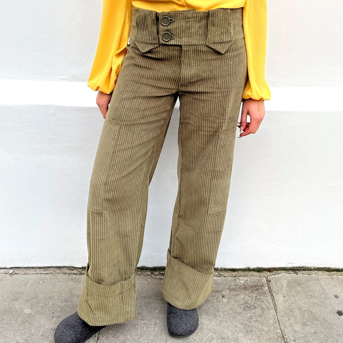 Cargo Pant Moss Green Cord