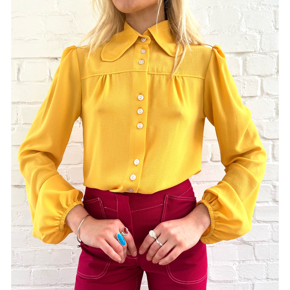 3 Button Shirt Yellow