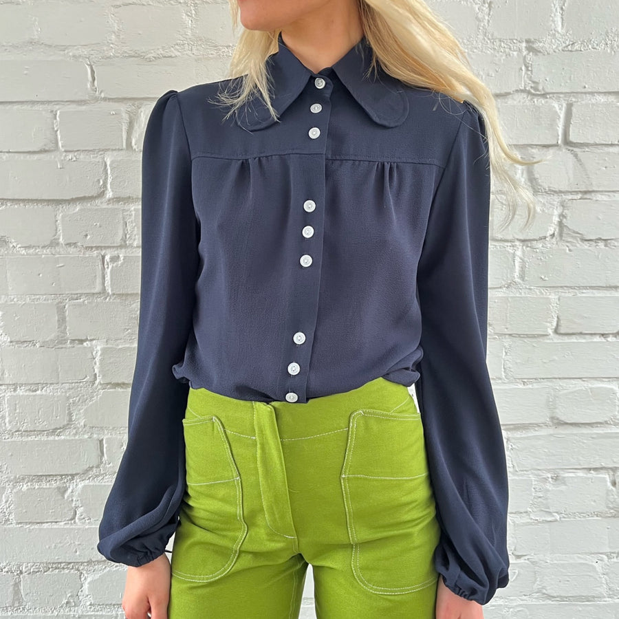 The West Village 3 Button Shirt Navy