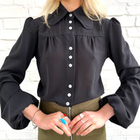 3 Button Shirt Black