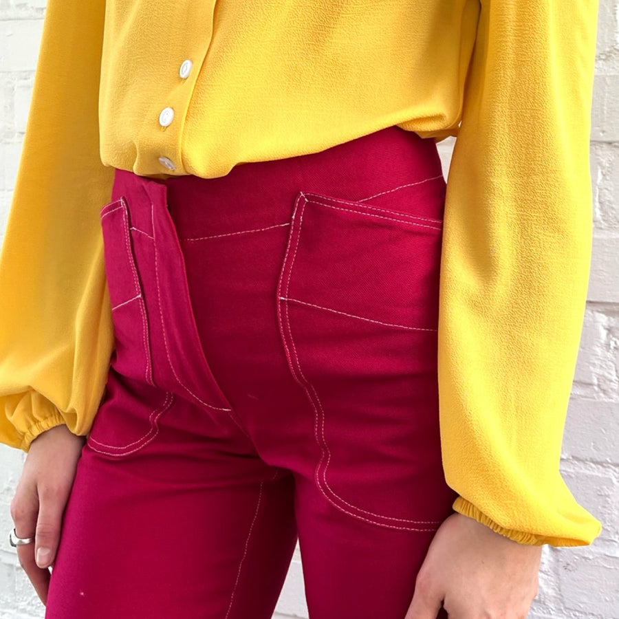 The West Village Topstitch Melrose Fuchsia