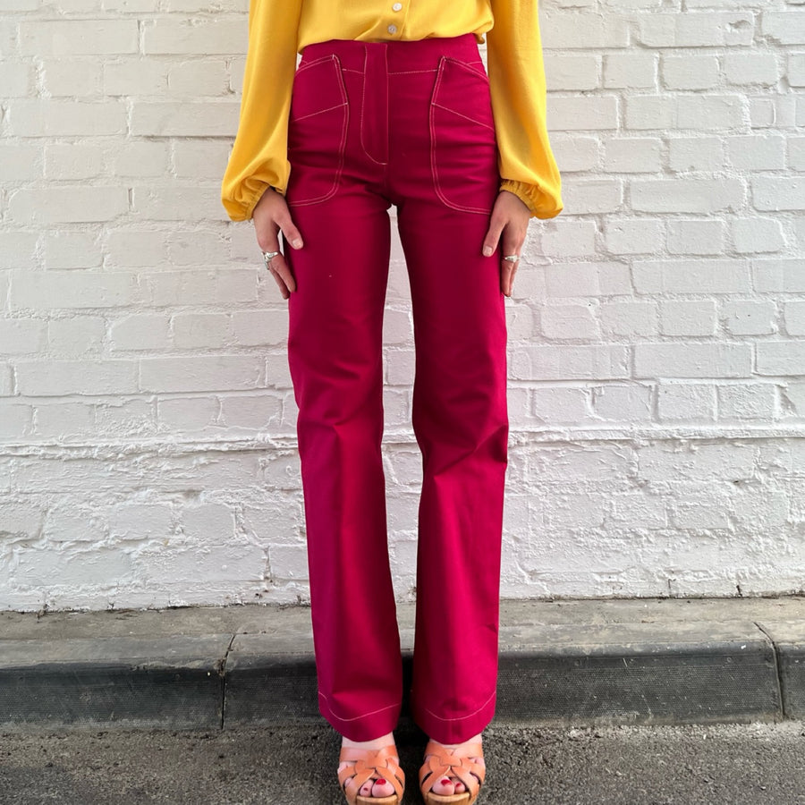 The West Village Topstitch Melrose Fuchsia