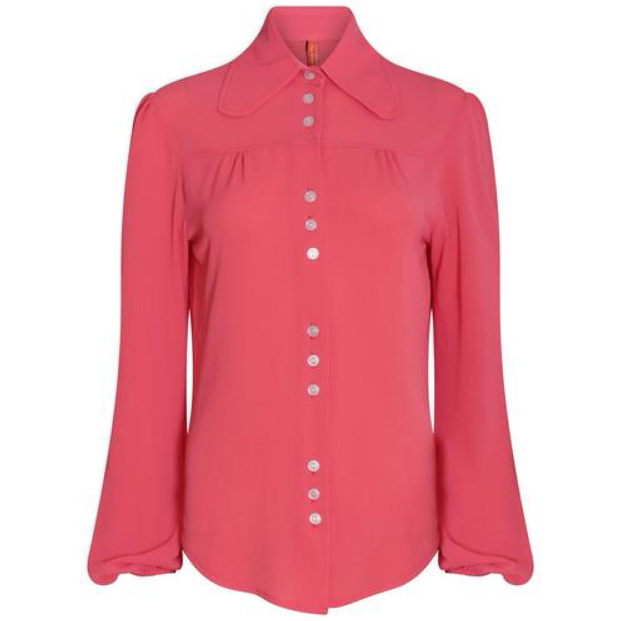 The West Village 3 Button Shirt Coral