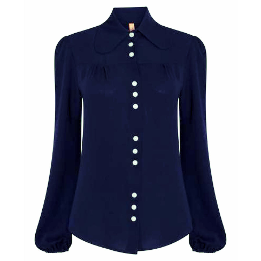 The West Village 3 Button Shirt Navy