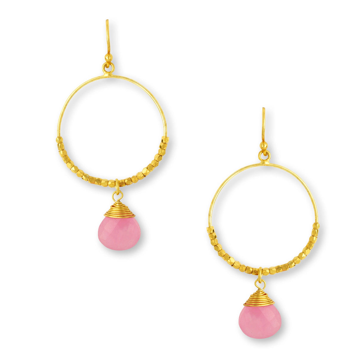 Ash Marie Pink Jade Earrings