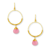 Ash Marie Pink Jade Earrings